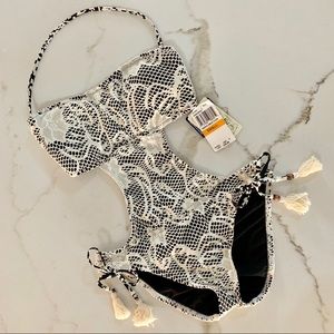 Boho Crochet Swimsuit NWT